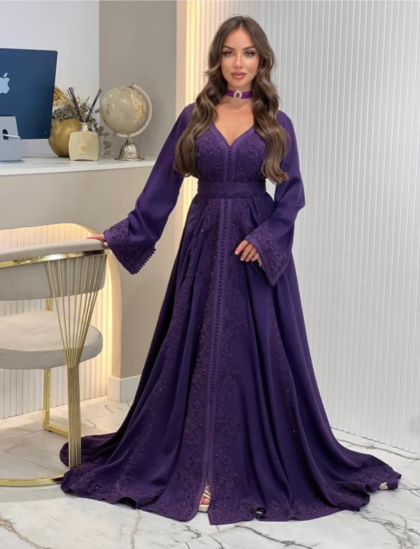 Mauve Dream Kaftan – Ethereal Charm - Image 3