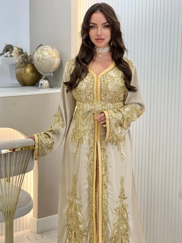 Elegant Embroidered Maxi Kaftan