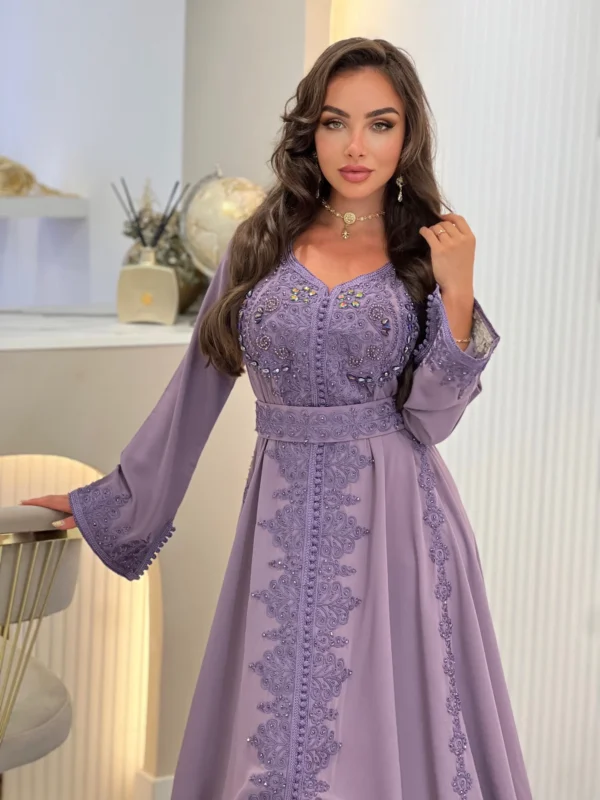 Light Mauve Serenity Kaftan – Soft Elegance